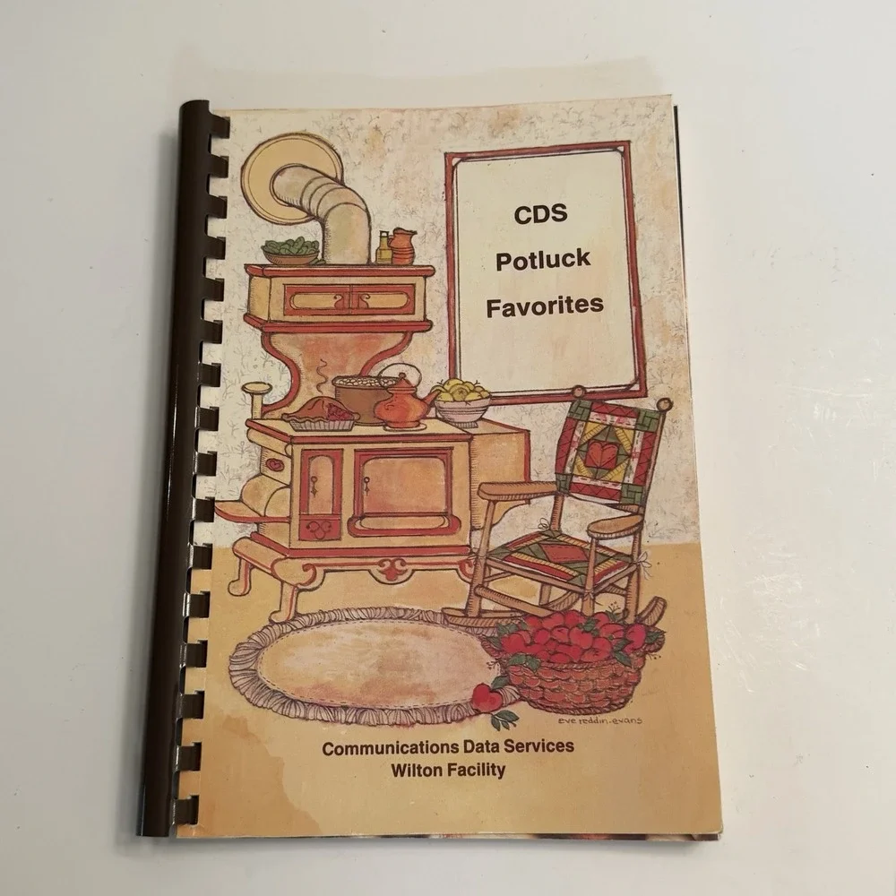 CDS Communication Data Services Wilton Iowa Spiral Bound Cookbook Recipes VTG